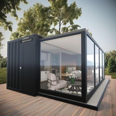 Portable Foldable Modern Office Container Accommodation Cabin Prefab 20ft Container House with Aluminum Alloy Windows