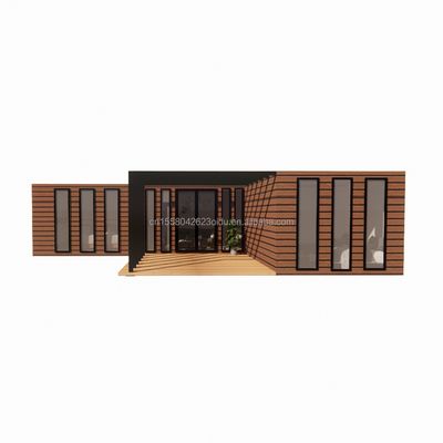 Wooden Container House EU Best Design Wood Grain Glass 20ft 40ft Prefab Home Luxury Container Home Prefab Houses Modern