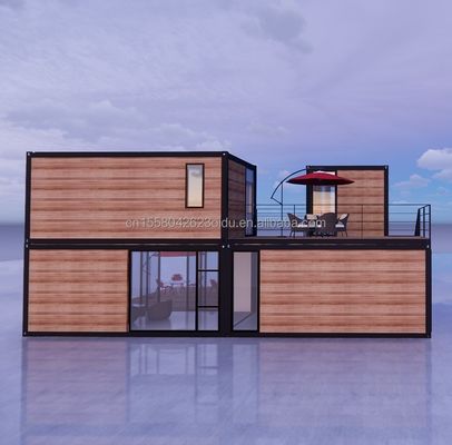 Modern Design 20 Foot Extendable Flat Pack Modular Home Prefab Sandwich Panel Shipping 3 Bedroom Container House for Hotel