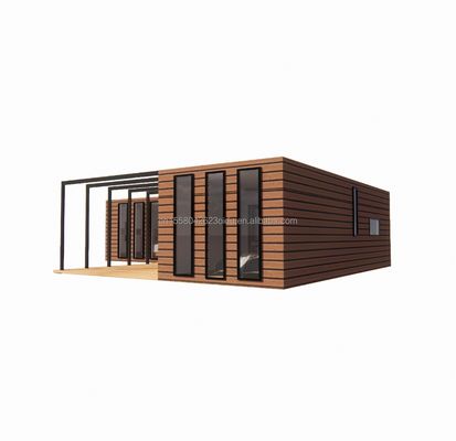 Wooden Container House EU Best Design Wood Grain Glass 20ft 40ft Prefab Home Luxury Container Home Prefab Houses Modern