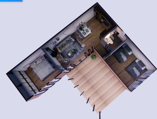 Wooden Container House EU Best Design Wood Grain Glass 20ft 40ft Prefab Home Luxury Container Home Prefab Houses Modern
