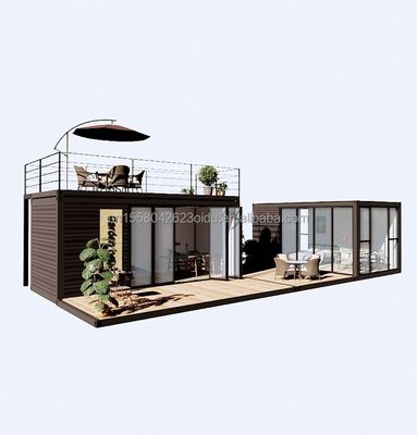 Modern Design Style Light Steel Frame Foldable Villa Container House with Aluminum Alloy Windows
