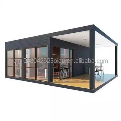 Affordable 20ft Knock Down Sandwich Panel Portable Prefab Hotel Container Modular House with Aluminum Alloy Windows
