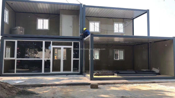 Affordable 20ft Knock Down Sandwich Panel Portable Prefab Hotel Container Modular House with Aluminum Alloy Windows