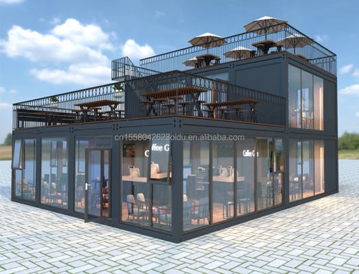 Affordable 20ft Knock Down Sandwich Panel Portable Prefab Hotel Container Modular House with Aluminum Alloy Windows