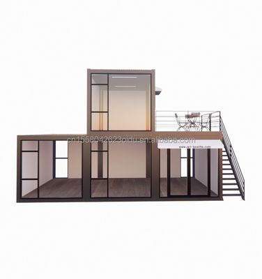 Modern Design 40ft Luxury Prefabricated Container Homes with Aluminum Alloy Windows and Modern Living