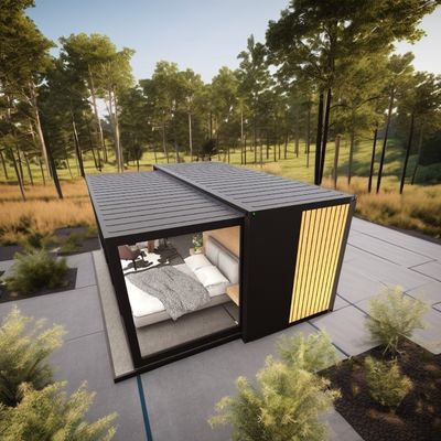 Hotel Fully Furnished Shipping Container Home Modern Style Prefab House with Steel Frame and Galvanized Steel Bending