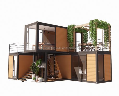 Foldable Portable Detachable 20ft 40ft Modular Living Container House With Aluminum Alloy Windows For Construction Site