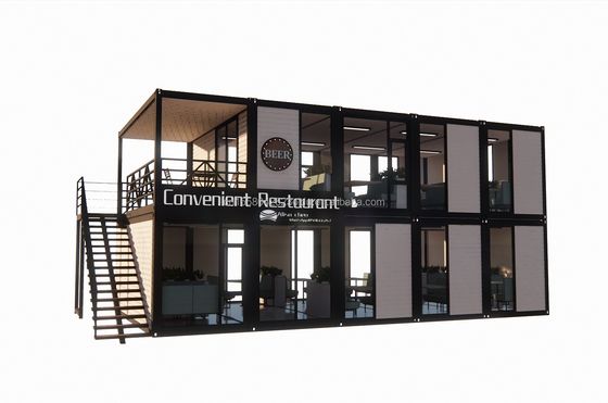 Foldable Portable Detachable 20ft 40ft Modular Living Container House With Aluminum Alloy Windows For Construction Site