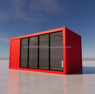 Hotel 20 Ft Foldable Container House Studio 2 Floor Prefab Folding Container Office made of Galvanized Steel Bending 180g