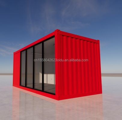 Hotel 20 Ft Foldable Container House Studio 2 Floor Prefab Folding Container Office made of Galvanized Steel Bending 180g