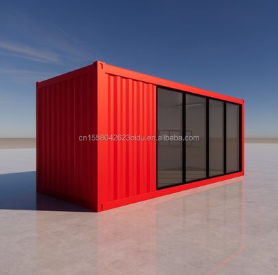 Hotel 20 Ft Foldable Container House Studio 2 Floor Prefab Folding Container Office made of Galvanized Steel Bending 180g