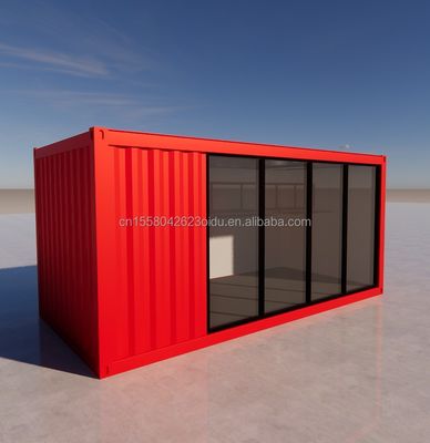 Hotel 20 Ft Foldable Container House Studio 2 Floor Prefab Folding Container Office made of Galvanized Steel Bending 180g