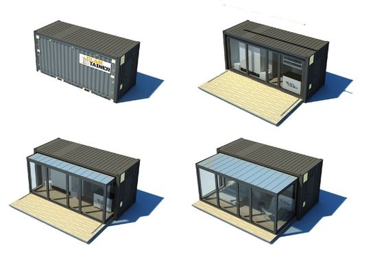 2 Bedroom Expandable Container House Prefab Steel Modular Tiny Home for Outdoor in Customized Color and 20ft or 40ft Size