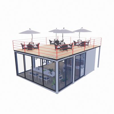 20ft or 40ft Modular Container Small Kitchen Garden House Customized Color Prefabricated Warehouse for Country Marke