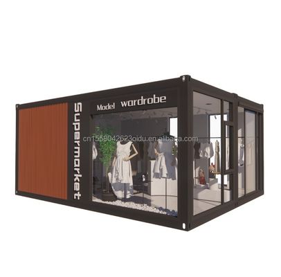 Wall 100mm Wave Sandwich Panel Hotel Container Store Customizable Flat Packaging Quick Installation Prefabricated House