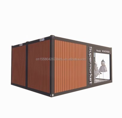 Wall 100mm Wave Sandwich Panel Hotel Container Store Customizable Flat Packaging Quick Installation Prefabricated House
