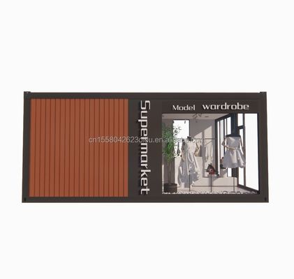 Wall 100mm Wave Sandwich Panel Hotel Container Store Customizable Flat Packaging Quick Installation Prefabricated House