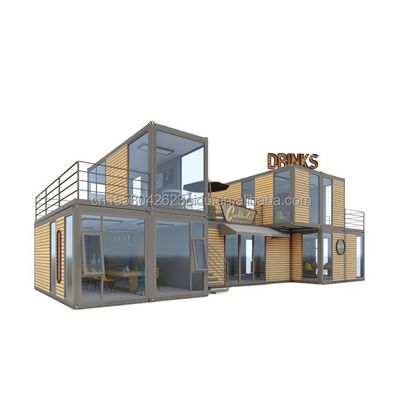 Modern Design 20ft or 40ft Food Bar Cafe Supermarket Store Container Store Customizable Flat Package Prefabricated House