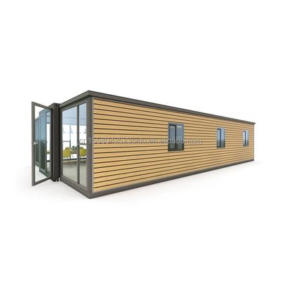50/75/100mm Wave Sandwich Panel Modern Expandable 3-Bedroom Prefab Container House for Hotels