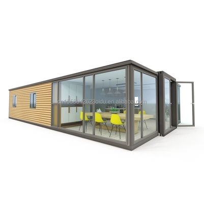 50/75/100mm Wave Sandwich Panel Modern Expandable 3-Bedroom Prefab Container House for Hotels