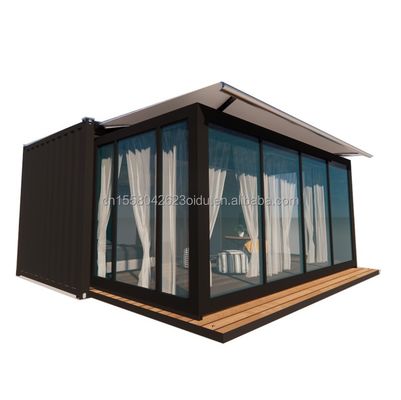 Wall 50/75/100mm Wave Sandwich Panel Luxury Modular Portable Prefabricated Container House with Toilet Modern Hotel Design