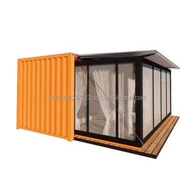 Wall 50/75/100mm Wave Sandwich Panel Luxury Modular Portable Prefabricated Container House with Toilet Modern Hotel Design