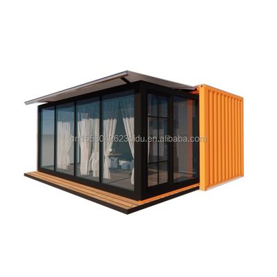 Wall 50/75/100mm Wave Sandwich Panel Luxury Modular Portable Prefabricated Container House with Toilet Modern Hotel Design