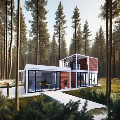 20ft Portable Kiosk Modified Prefab Modular Coffee Shop Shipping Container Bar tiny house 3 bedroom designed for Hotel