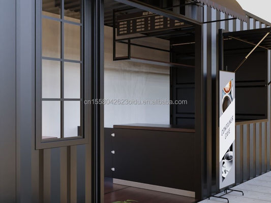 Prefab Sandwich Panel Container Restaurant 20ft 40ft Modular House Homes for Custom Mobile Shipping Bar in Coffee Shops
