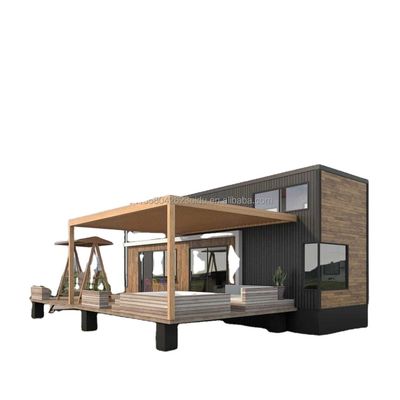 Modern Design Prefabricated Wooden Container House Expandable Office with Steel Frame and Galvanized Steel Bending 180g