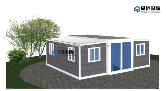 20ft or 40ft Modular Steel Buildings Prefabricated Modern Houses with Outdoor and Sandwich Panel Material