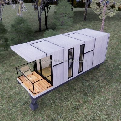 20ft or 40ft Modular Steel Buildings Prefabricated Modern Houses with Outdoor and Sandwich Panel Material