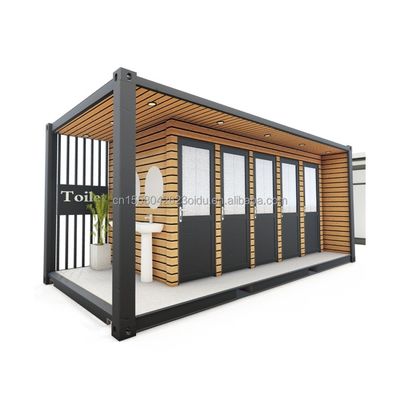 Outdoor Toilet Modified Shipping Container Style 20ft or 40ft Made of Steel and Sandwich Panel with Aluminum Alloy Windows