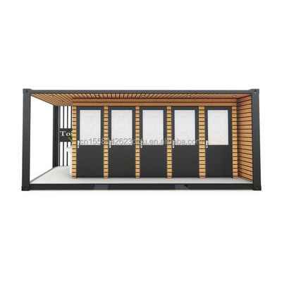 Outdoor Toilet Modified Shipping Container Style 20ft or 40ft Made of Steel and Sandwich Panel with Aluminum Alloy Windows