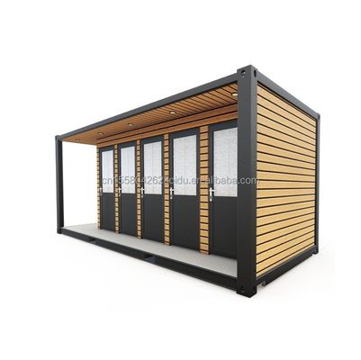 Outdoor Toilet Modified Shipping Container Style 20ft or 40ft Made of Steel and Sandwich Panel with Aluminum Alloy Windows