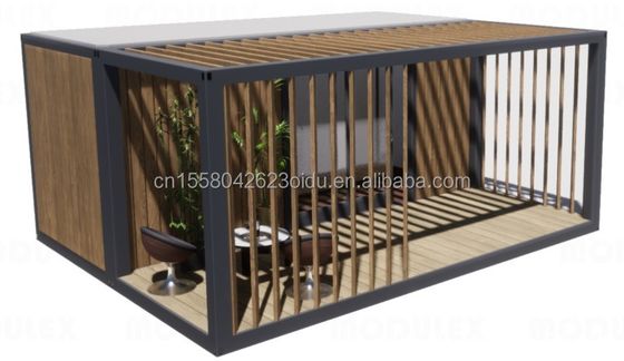 20ft Luxury Prefab Wooden House with Kitchen Bathroom and Outdoor BBQ Flat Pack Simple Installation Materials