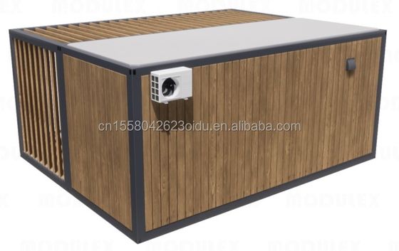 20ft Luxury Prefab Wooden House with Kitchen Bathroom and Outdoor BBQ Flat Pack Simple Installation Materials