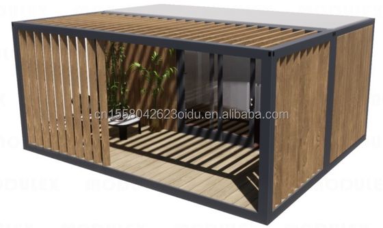 20ft Luxury Prefab Wooden House with Kitchen Bathroom and Outdoor BBQ Flat Pack Simple Installation Materials