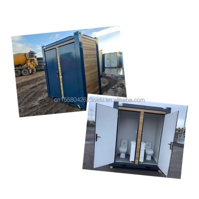 Flat Pack Container for Portable Outdoor Toilet Modified Shipping Container Style Made of Steel and Sandwich Panel