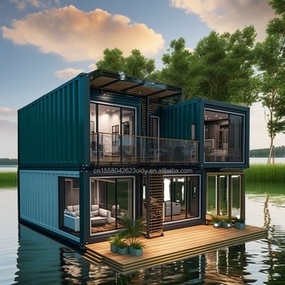 Steel Sandwich Panel Prefabricated Wooden Villa Container House with Modern Design and Expandable Features