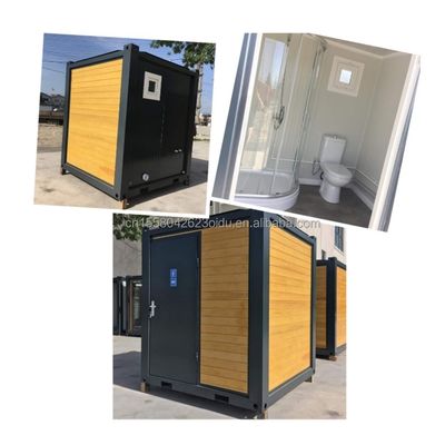 Modern Outdoor Mobile Toilet Cabin with Shower Galvanized Steel Bending and Sandwich Panel Movable Restroom