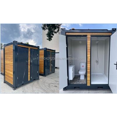 Modern Outdoor Mobile Toilet Cabin with Shower Galvanized Steel Bending and Sandwich Panel Movable Restroom