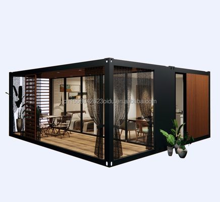 20 Foot Deluxe 2-Bedroom Prefabricated Wooden House Modern Design Foldable Kitchen Bathroom and Outdoor Terrace for Living
