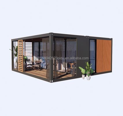 20 Foot Deluxe 2-Bedroom Prefabricated Wooden House Modern Design Foldable Kitchen Bathroom and Outdoor Terrace for Living