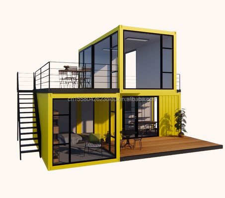 Aluminum Alloy Windows Customized 3 Modules Modular Living Container Flat Pack Prefab Home Office or Garden House Made from Steel