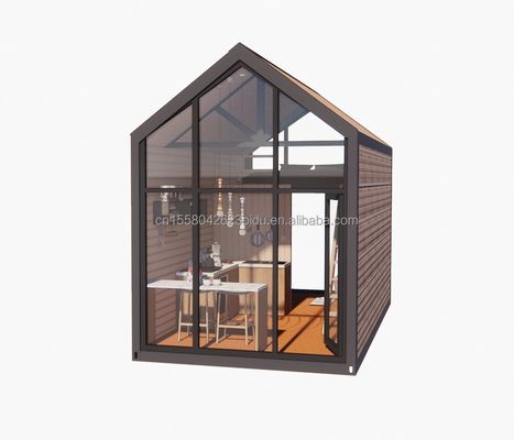 Detachable Wooden Mobile House with 50/75/100mm Wave Sandwich Panel Walls and Modern Design Style Loft Bedroom Included
