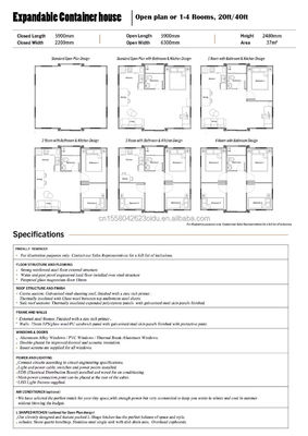 Modern Design 40ft Folding Expandable Flat Prefabricated Container House with Good Prices and Aluminum Alloy Windows