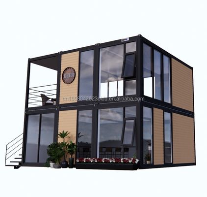 Modern Wooden Appearance Flat Packaging Mobile House Steel Frame Galvanized Steel Bending 180g for 10ft 20ft Container