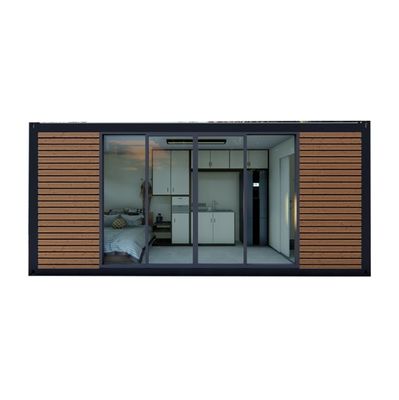 Wall 50/75/100mm Wave Sandwich Panel Luxury Modern Wooden House Steel Structure Flat Packaging Container House for Hotel